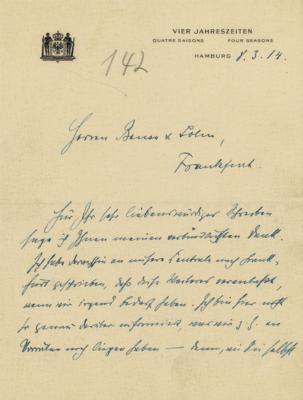 Lot #364 Hugo Eckener Autograph Letter Signed - Image 1