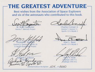 Lot #371 Astronauts (7) Signed Bookplate