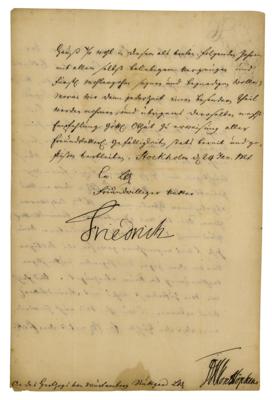 Lot #244 King Frederick I of Sweden Document Signed - Image 2