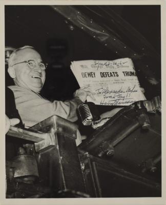 Lot #22 Harry S. Truman Signed Photograph and Typed Letter Signed - Image 1
