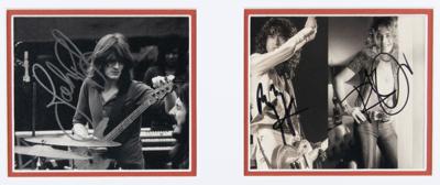 Lot #538 Led Zeppelin (2) Signed Photographs of Robert Plant, Jimmy Page, and John Paul Jones - Image 2