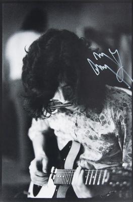 Lot #539 Led Zeppelin: Jimmy Page Signed Photograph