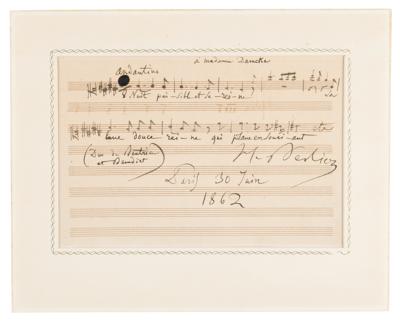 Lot #478 Hector Berlioz Autograph Musical Quotation Signed - Image 1