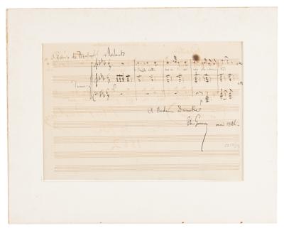 Lot #478 Hector Berlioz Autograph Musical Quotation Signed - Image 2