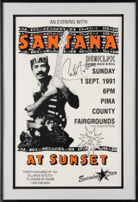 Lot #544 Carlos Santana Signed 1991 Concert Poster - Image 2