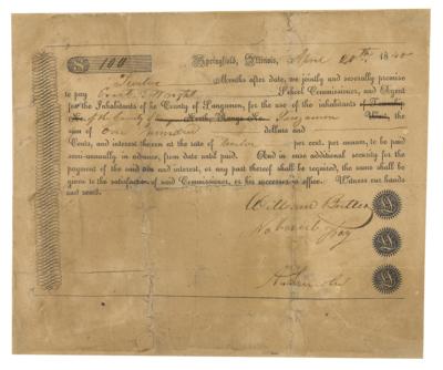 Lot #13 Abraham Lincoln Document Signed