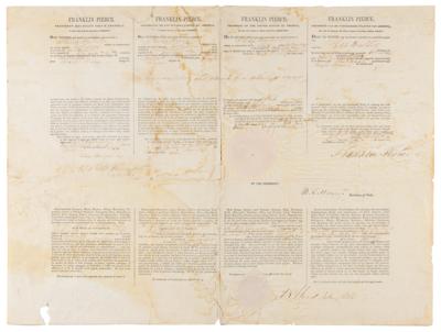 Lot #11 Franklin Pierce Document Signed as President