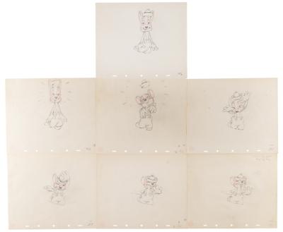 Lot #651 Abner (7) production drawings from The Country Cousin
