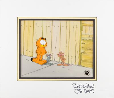 Lot #873 Garfield and Mice production key master background set-up from Garfield and Friends signed by Jim Davis - Image 1