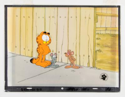 Lot #873 Garfield and Mice production key master background set-up from Garfield and Friends signed by Jim Davis - Image 3