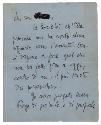 Lot #453 Gabriele D'Annunzio Autograph Letter Signed - Image 1