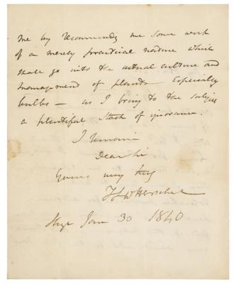 Lot #145 John F. W. Herschel Autograph Letter Signed - Image 2