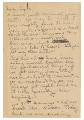 Lot #282 Melvin Purvis (Partial) Autograph Letter Signed - Image 1