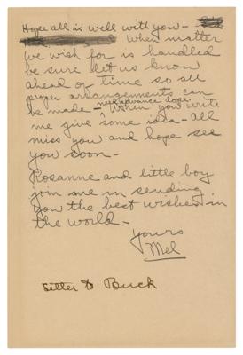 Lot #282 Melvin Purvis (Partial) Autograph Letter Signed - Image 2
