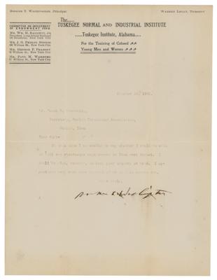 Lot #314 Booker T. Washington Typed Letter Signed