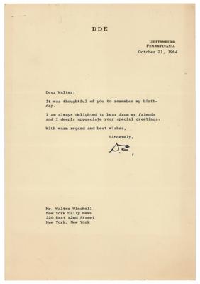 Lot #58 Dwight D. Eisenhower Typed Letter Signed