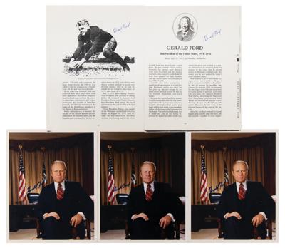Lot #65 Gerald Ford (5) Signed Items - Image 1