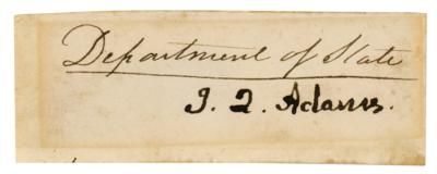 Lot #36 John Quincy Adams Signature
