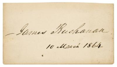 Lot #39 James Buchanan Signature
