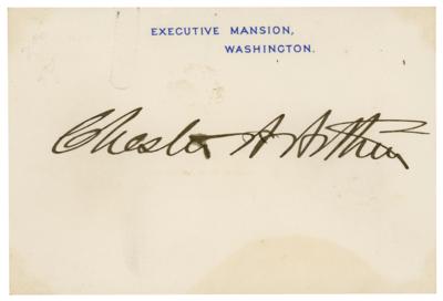Lot #37 Chester A. Arthur Signed Executive Mansion Card as President