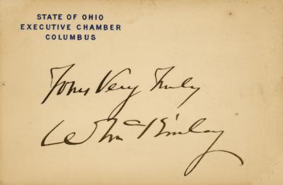 Lot #89 William McKinley Signature