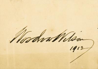 Lot #117 Woodrow Wilson Signature