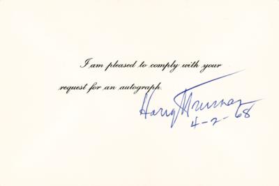 Lot #110 Harry S. Truman Signature - Image 1