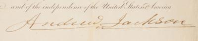 Lot #6 Andrew Jackson Document Signed as President - Image 3