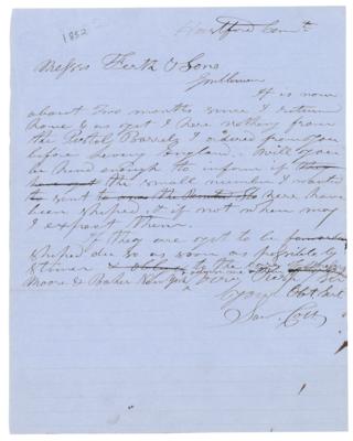 Lot #140 Samuel Colt Autograph Letter Signed - Image 1