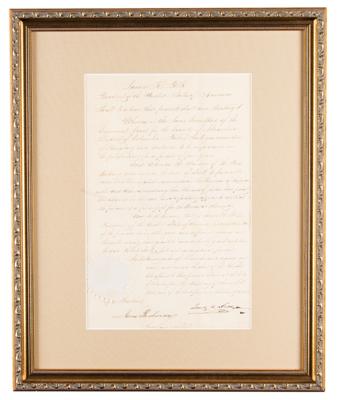 Lot #9 James K. Polk and James Buchanan Document Signed as President and Secretary of State - Image 2