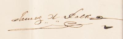 Lot #9 James K. Polk and James Buchanan Document Signed as President and Secretary of State - Image 4