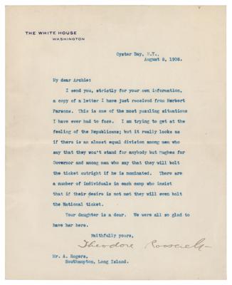Lot #19 Theodore Roosevelt Typed Letter Signed as President