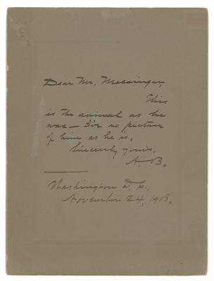 Lot #430 Ambrose Bierce Signed Photograph with Handwritten Note - Image 2