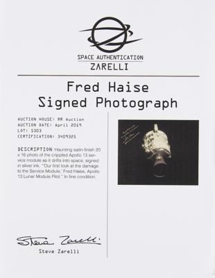 Lot #378 Fred Haise Signed Oversized Photograph - Image 4