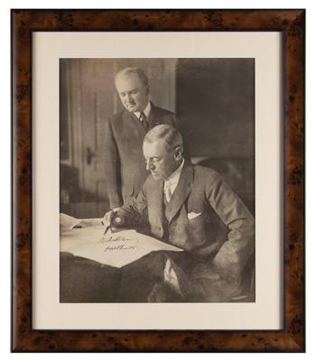 Lot #21 Woodrow Wilson Signed Oversized Photograph - Image 2