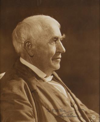 Lot #141 Thomas Edison Signed Photograph