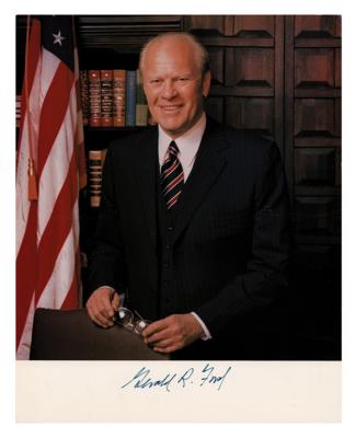 Lot #68 Gerald Ford Signed Photograph - Image 1