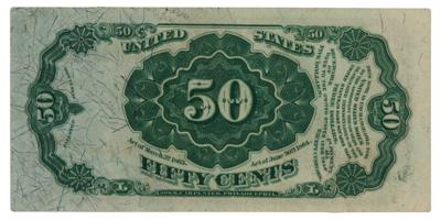 Lot #305 United States 50-cent Fractional Currency (William Crawford) - Image 2