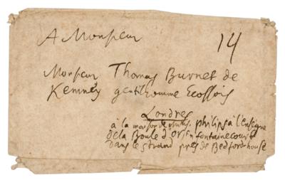 Lot #147 Gottfried Wilhelm Leibniz Hand-Addressed Envelope