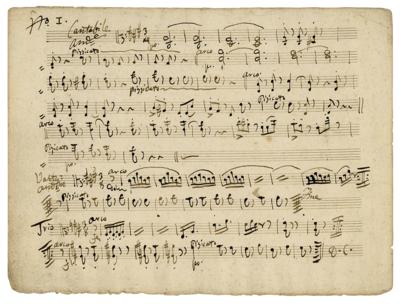 Lot #482 Niccolo Paganini Autograph Musical Manuscript - Image 3
