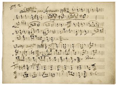 Lot #482 Niccolo Paganini Autograph Musical Manuscript - Image 4