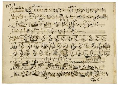 Lot #482 Niccolo Paganini Autograph Musical Manuscript - Image 5