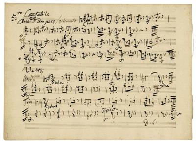 Lot #482 Niccolo Paganini Autograph Musical Manuscript - Image 7
