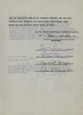 Lot #570 Marx Brothers Document Signed for 'The Cocoanuts' - Image 2