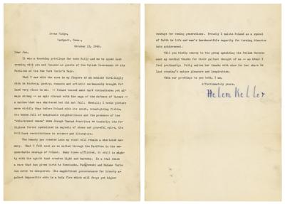 Lot #122 Helen Keller Typed Letter Signed