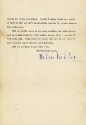 Lot #122 Helen Keller Typed Letter Signed - Image 3