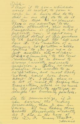 Lot #133 Howard Hughes Autograph Letter Signed