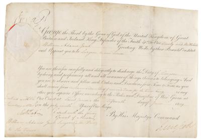 Lot #245 King George III Document Signed