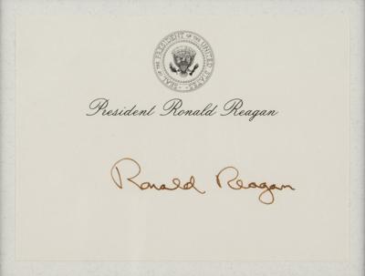 Lot #96 Ronald Reagan Signature