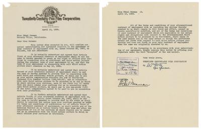 Lot #600 Ethel Merman and William Goetz Document Signed - Image 1